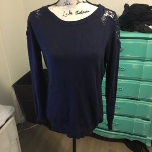 Cold shoulder sweater